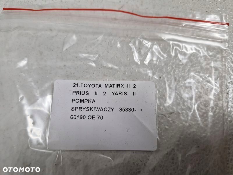 toyota matrix ii 2 prius ii 2 yaris ii pompka spryskiwaczy 85330-60190 oe - 6