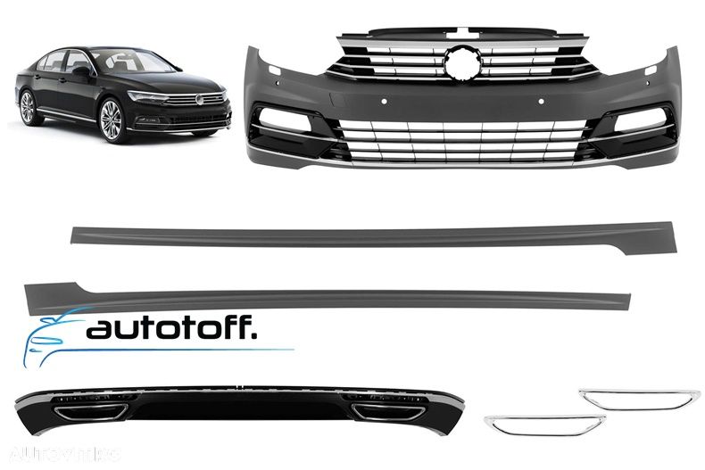 Pachet exterior compatibil cu VW Passat B8 (13-17) R-Line Design - 1