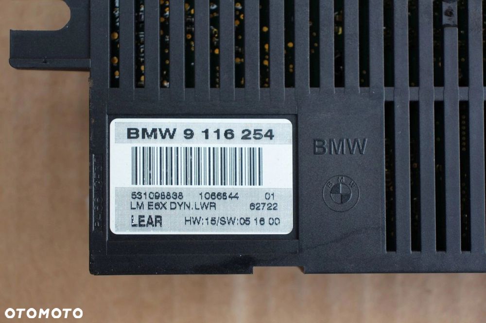Moduł sterownik świateł BMW 6 e63 e64 9116254 - 3