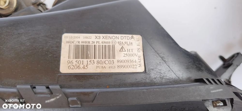 Lampy przednie Citroen C5 Europa LIFT Xenon prawa lewa komplet - 7
