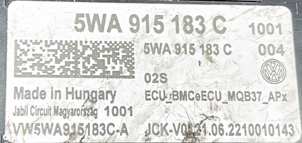 VW SEAT STEROWNIK SKRZYNKI AKUMULATORA 5WA915183C - 13