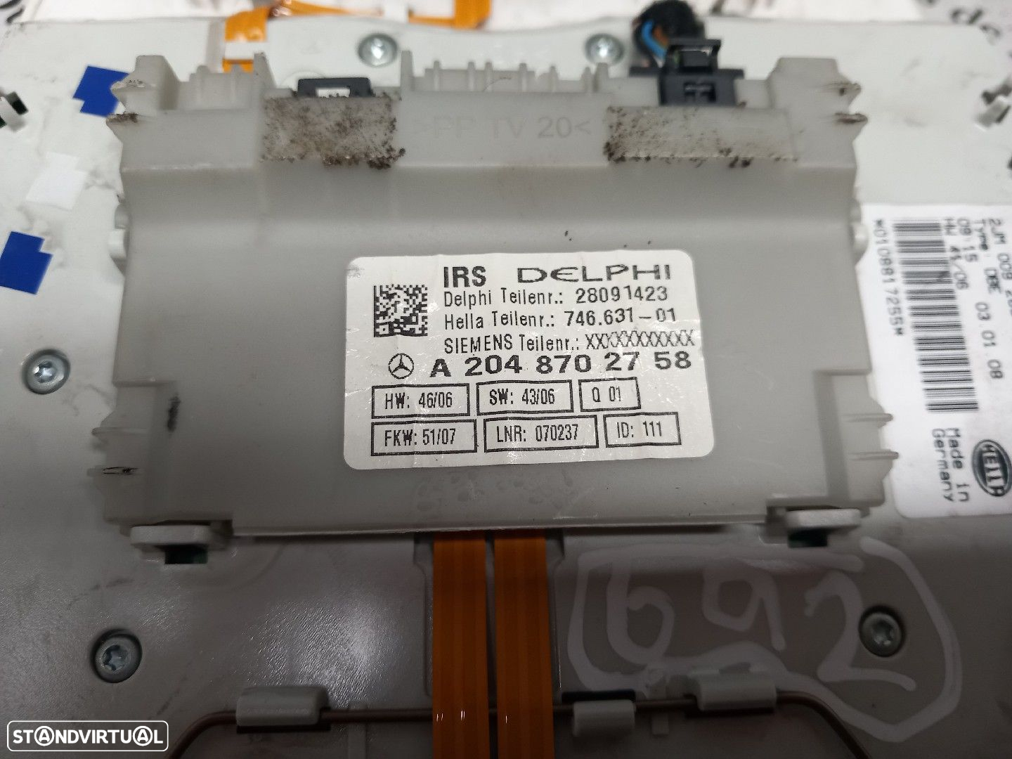 Plafonier / Botão Luz Tecto Mercedes-Benz C-Class (W204) - 2