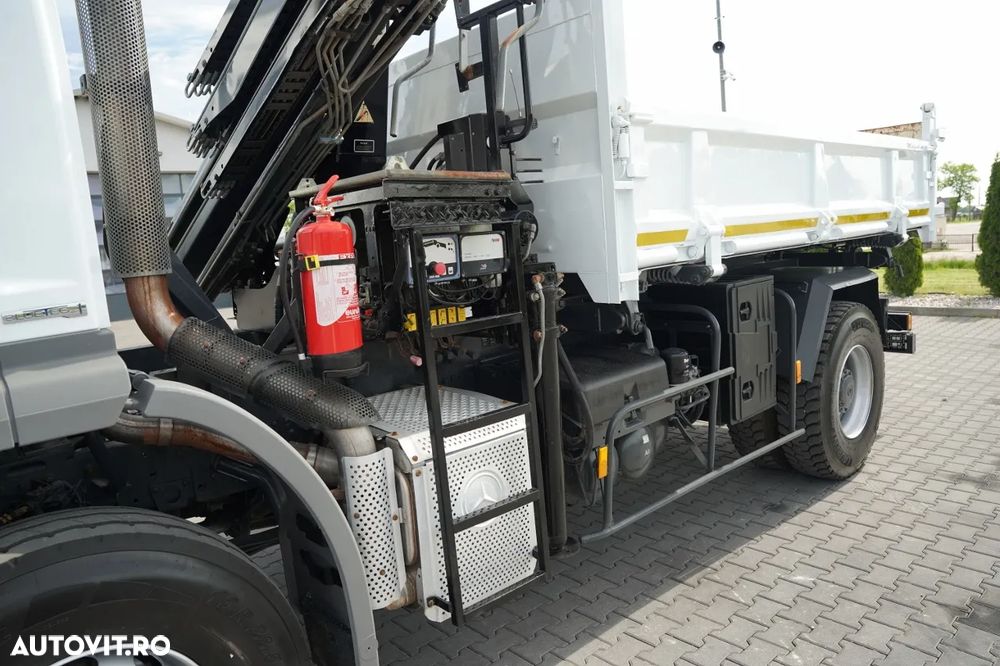 Mercedes-Benz AXOR 1833 / 4x2 / BASCULATOR 3 LATE + HDS HIAB 122 / HYDROBRA / MANUAL / - 15