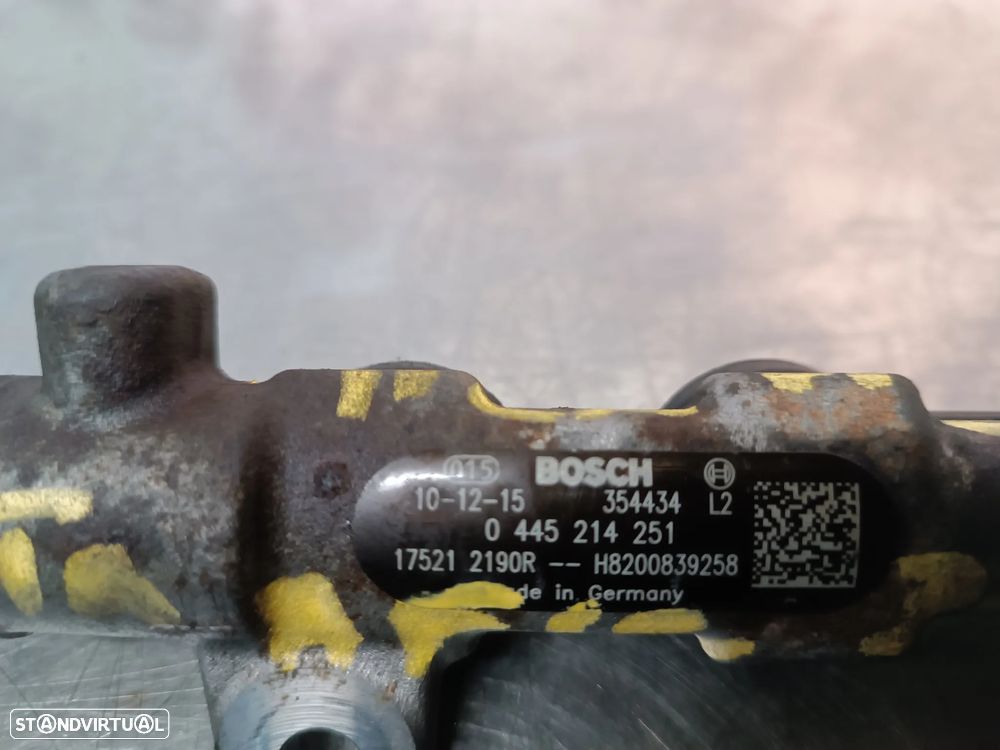 REGUA / RAMPA DE INJECÇÃO COM VALVULA RENAULT TRAFIC / OPEL VIVARO 2.0DCI 0445214251 175212190R H8200839258 - 6