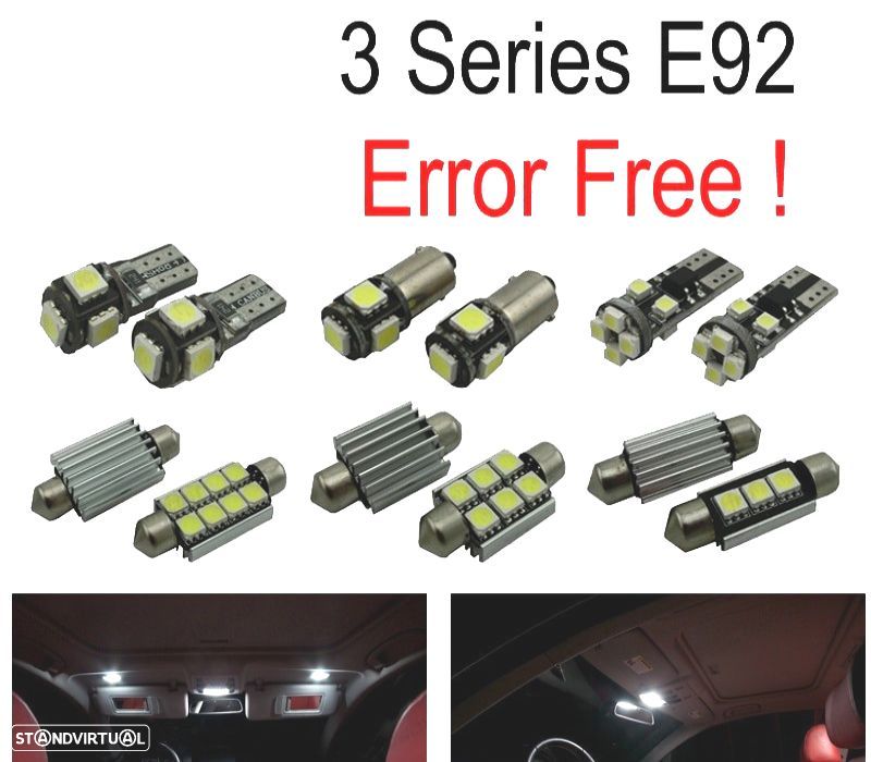 KIT COMPLETO 19 LAMPADAS LED INTERIOR BMW SERIE 3 E92 COUPE 325XI 335XI M GTS 330I XDRIVE 330D 06-13 - 1