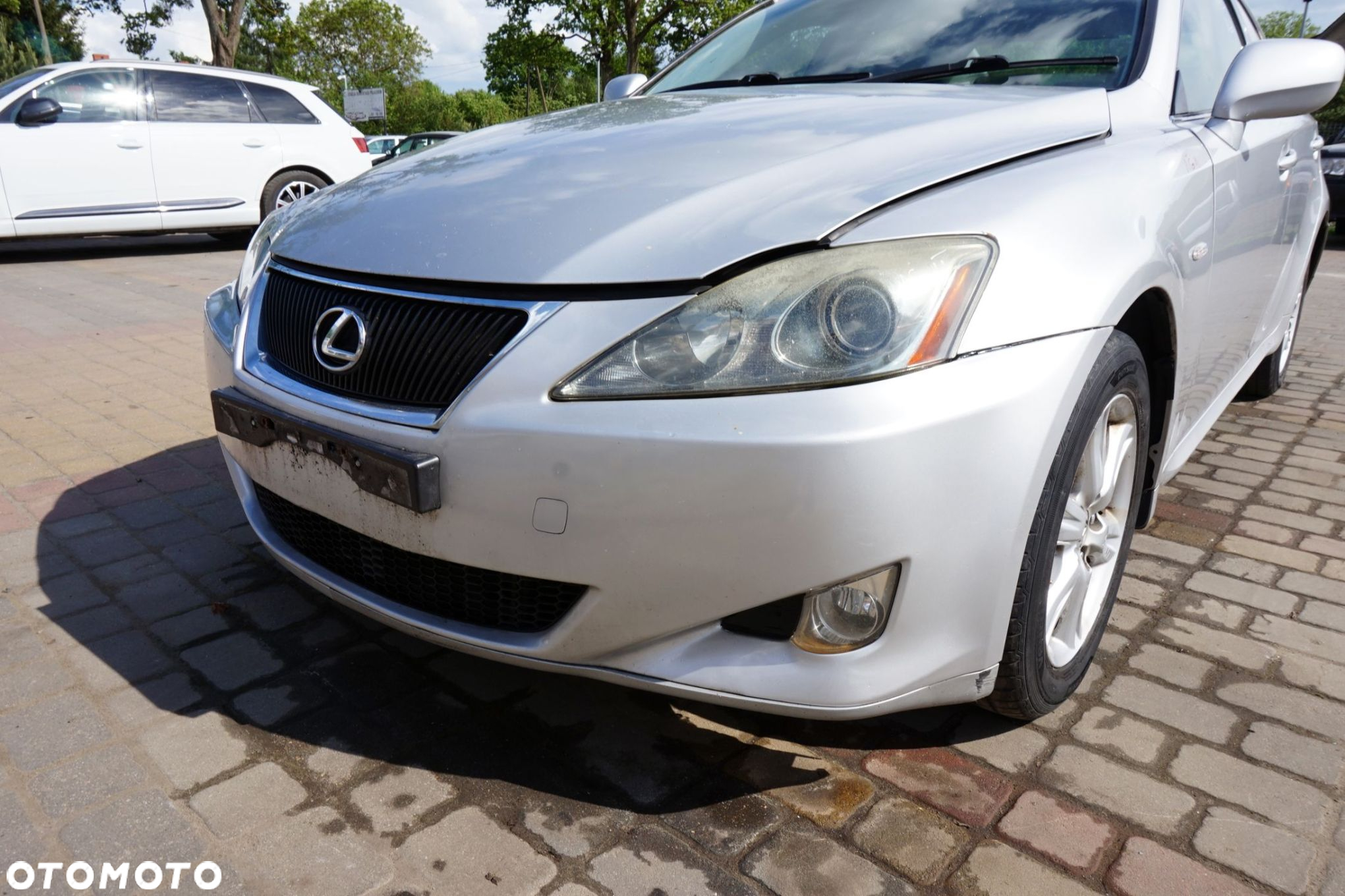 MASKA ZDERZAK BŁOTNIKI LAMPY IS II E2 1G1  LEXUS 2005-2010 SREBRNY PRZÓD KOMPLETNY - 8