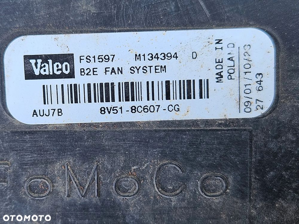 Ford Fiesta MK7 1.6 TDCi chłodnica wody wentylator chłodnicy 8V51-8C607-CG - 2