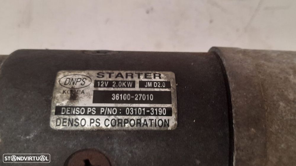 MOTOR ARRANQUE KIA SPORTAGE II 2 MK2 KM 3610027010 32568N AN19B2 CARENS II 2 MK2 FJ CERATO I 1 MK1 LD CEE'D CEED ED HYUNDAI ELANTRA III 3 MK3 XD TRAJET FO MATRIX FC SANTA FE I 1 MK1 SM TUCSON JM - 4