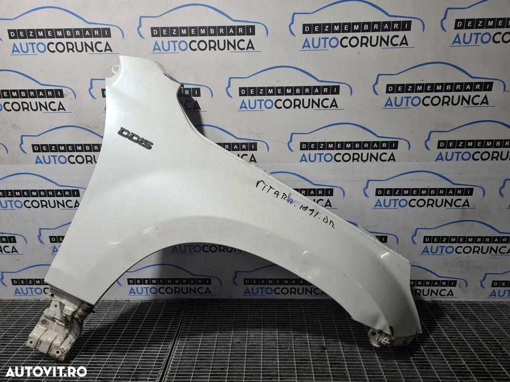 Aripa Dreapta Fata Suzuki Grand Vitara 2006 - 2012 4 Usi ALB (1091) LOVITA ȘI RUGINITA - 1