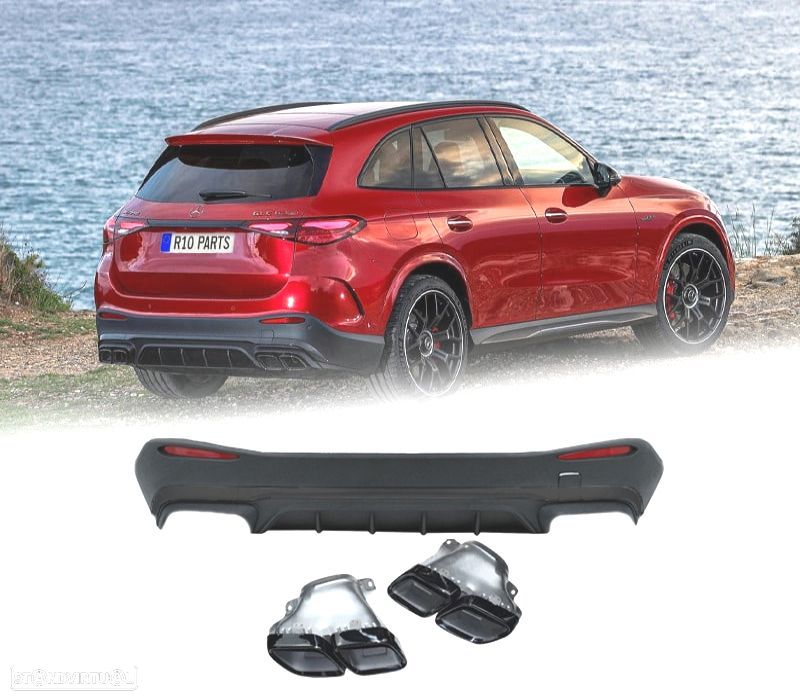 DIFUSOR MERCEDES GLC W254 23- LOOK AMG GLC63 PRETO - 1