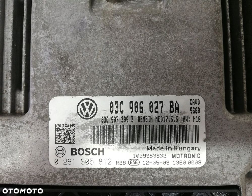 KOMPUTER SILNIKA STEROWNIK VW GOLF VI 1.4 TSI 0261S05812 03C906027BA - 4
