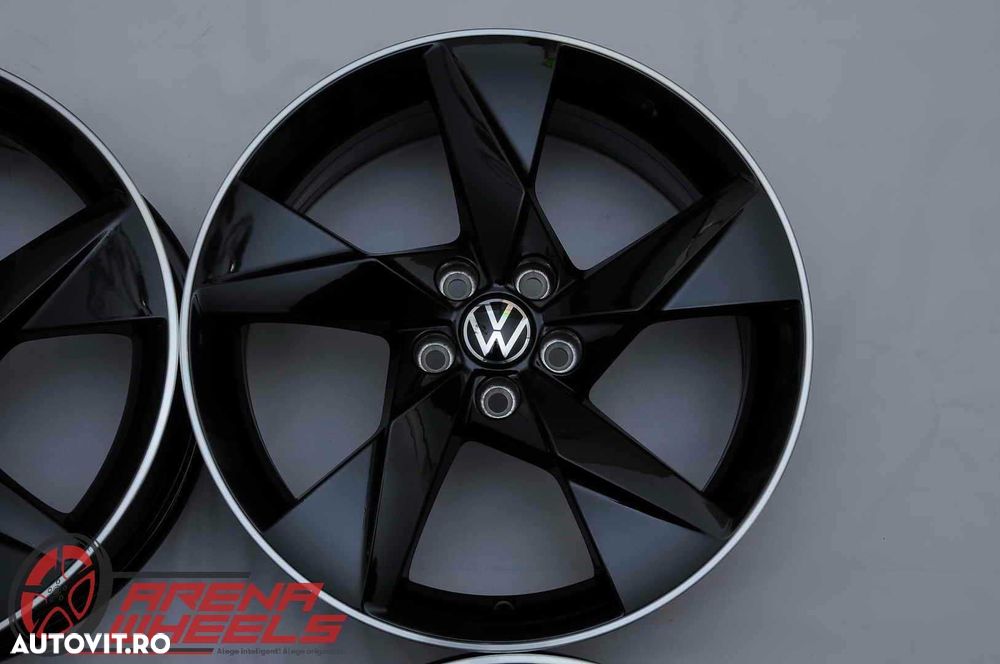 Jante Noi 17 inch Originale VW Taigo T-Cross R17 5x100 Negru - 3