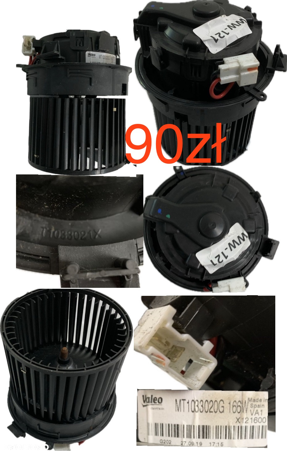 Wentylator dmuchawa nagrzewnicy Nissan Micra K14 2016-2022r Kia Picanto II 2011-2015r Hyundai i30 II 2011-2017r Nissan Leaf II NV BMW F20 F21 F30 F31 2011-2018r Renault Clio V Captur II Talisman Kadjar Megane IV 2015-2022r Opel Combo IV 2018r-> Peugeot 3008 Expert 2018r-> Citroen Jumpy II 2018r-> Toyota Proace 2018r->  Oryginał - 5