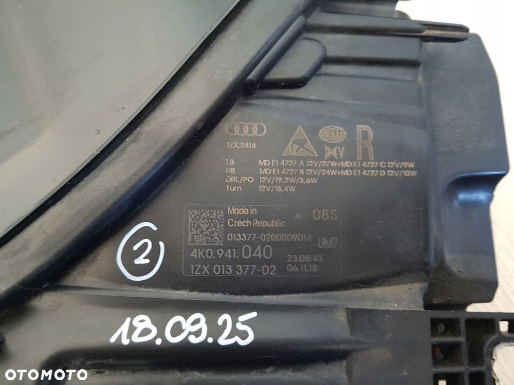 audi a6 c8 reflektor lampa prawy przód full led matrix 4k0941040 - 8