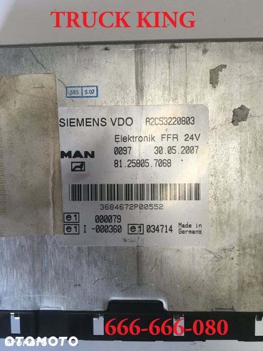 MAN TGA TGX TGS STEROWNIK KOMPUTER FFR 81258057068 - 1