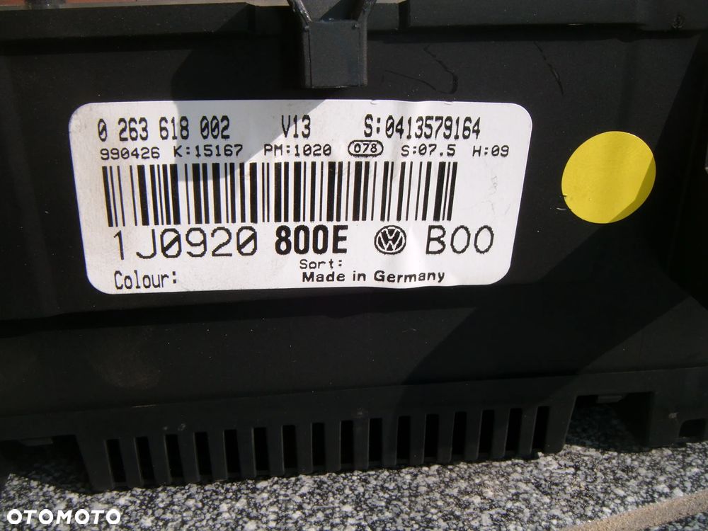 vw golf 4 1.9 tdi licznik- zegar 1j0920800e - 3