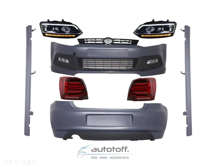 Pachet exterior compatibil cu VW Polo 6R 6C (2009-2017) R-Line Design - 1