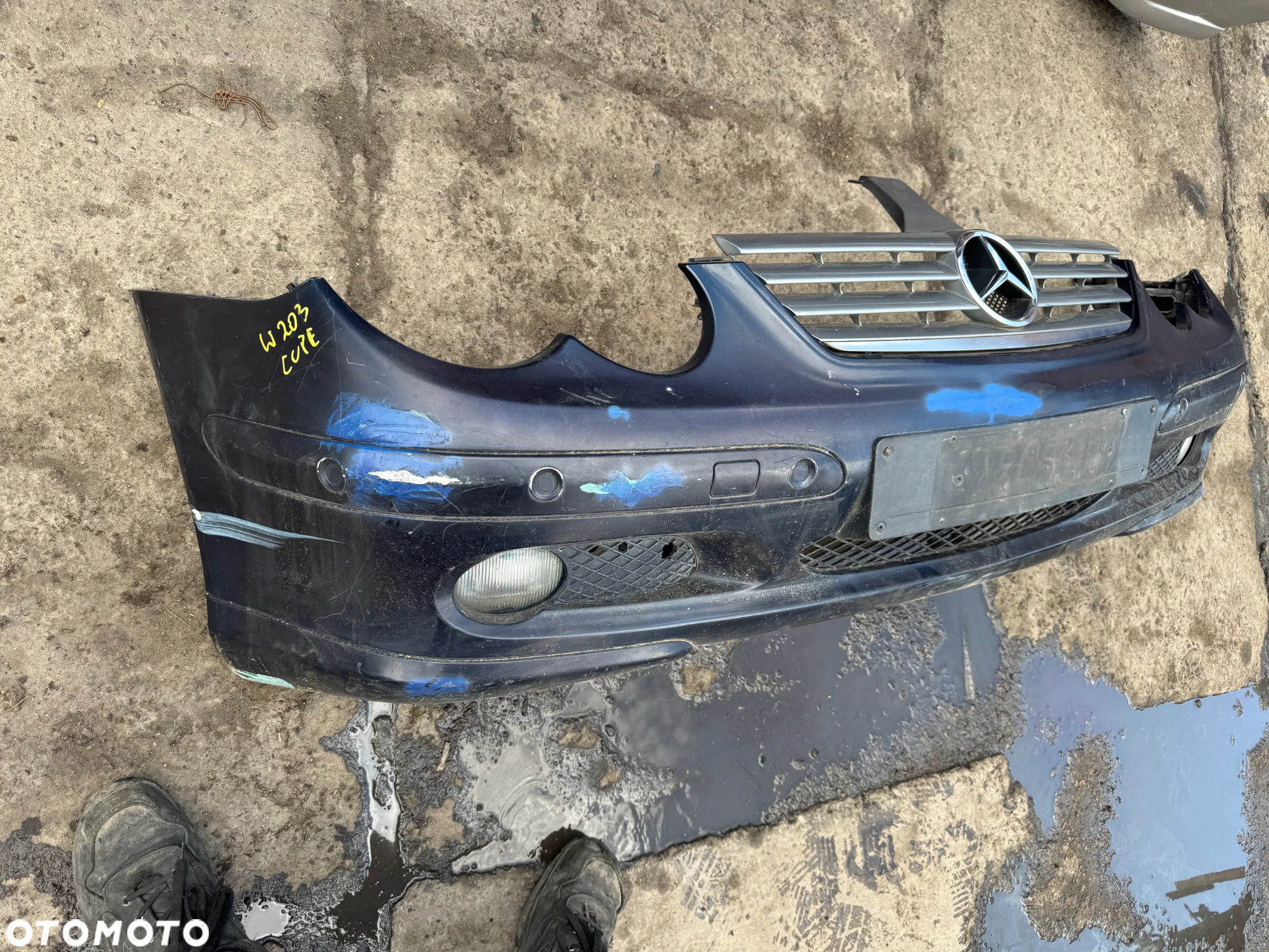 Zderzak Mercedes C-Klasa W203 coupe przód 6xPDC OE - 3