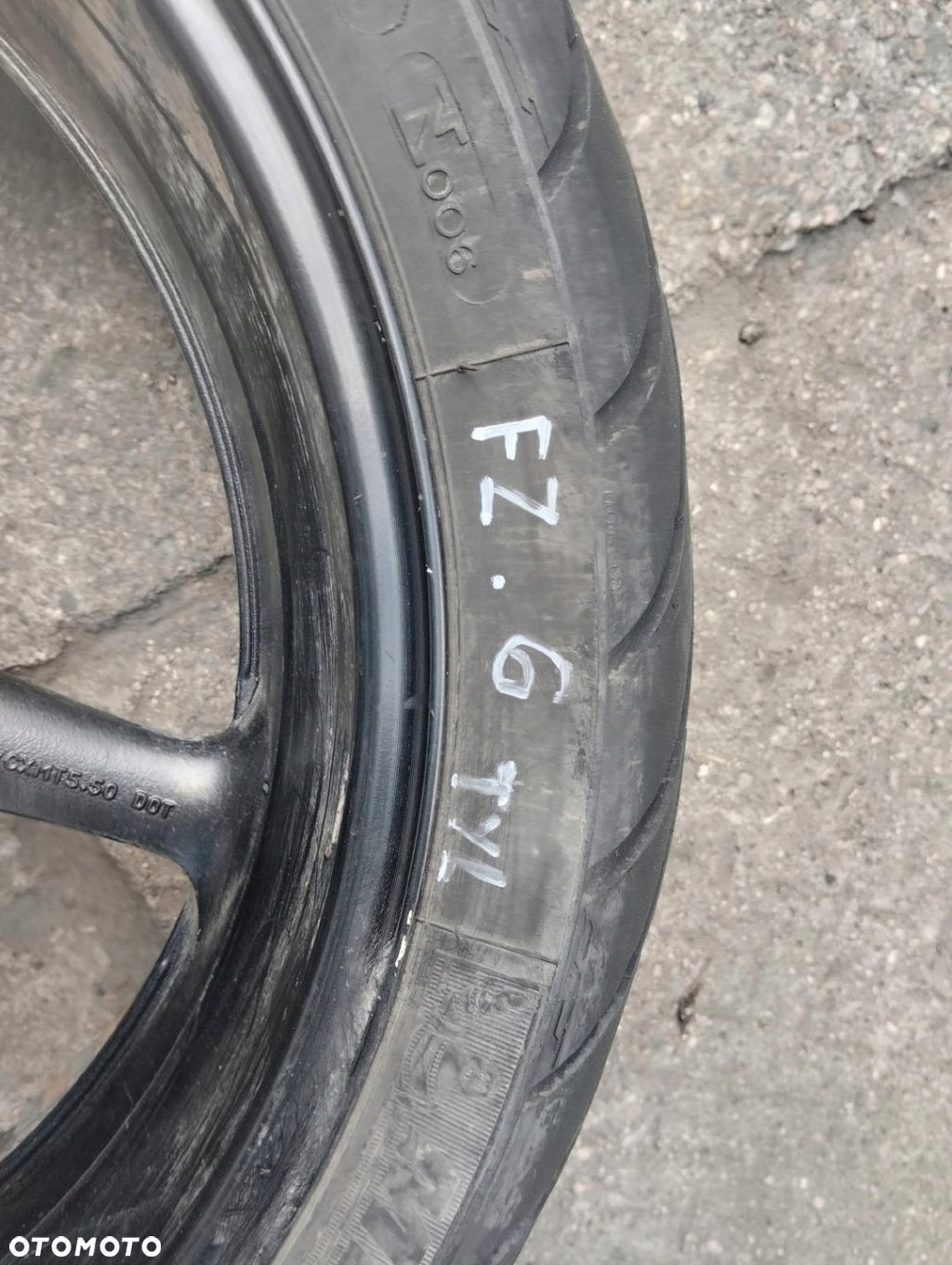 YAMAHA FZ6 FAZER 600 04-09 KOŁO OPONA FELGA TYŁ 180/55/17 - 3