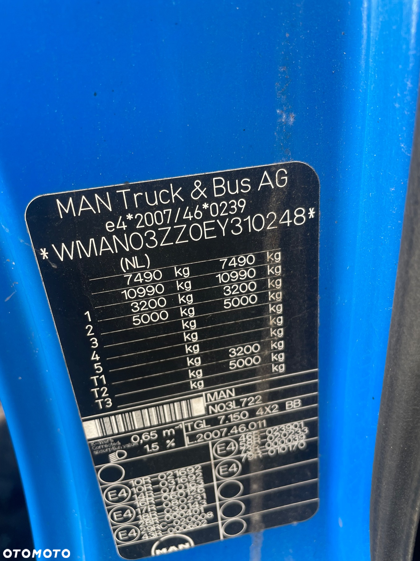 Silnik Man tgl eur6 D0834 LFL66.  100000 km - 10