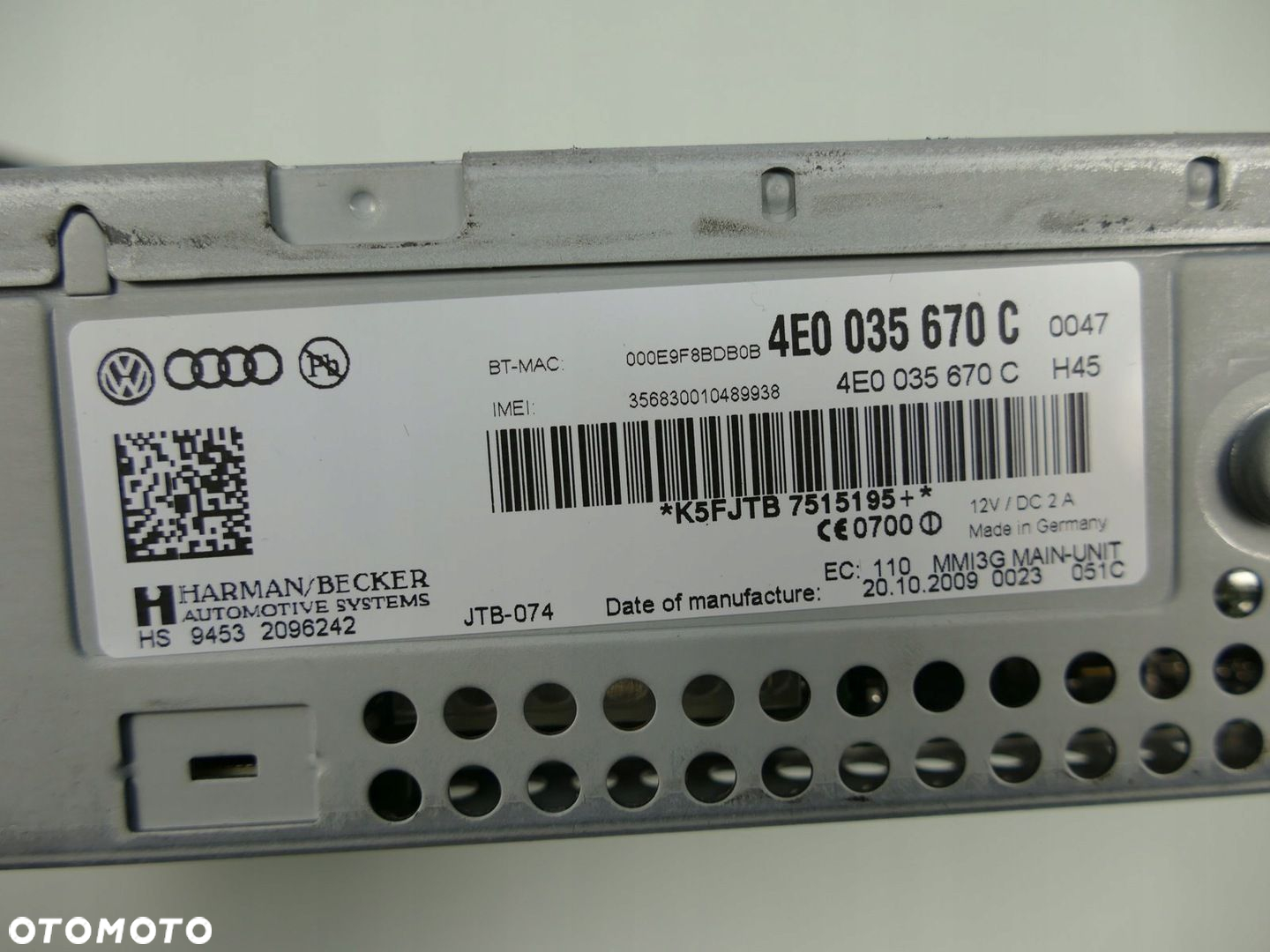 AUDI A8 D3 LIFT CZYTNIK KART SD SIM PŁYT NAWIGACJI - 4