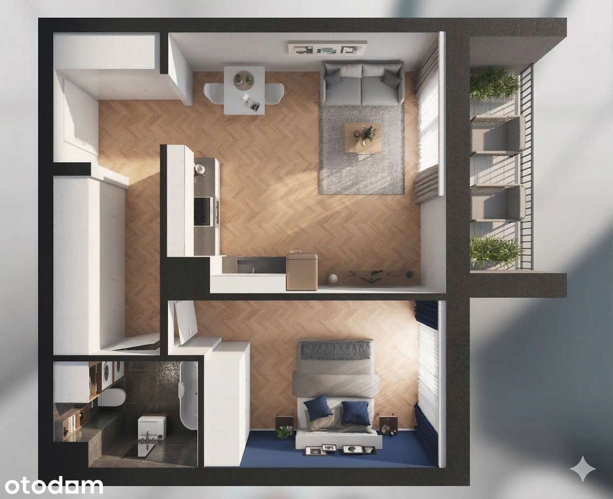 2-pokojowe mieszkanie | 46,05 m² | Nowy Czechów | ul. Kameralna
