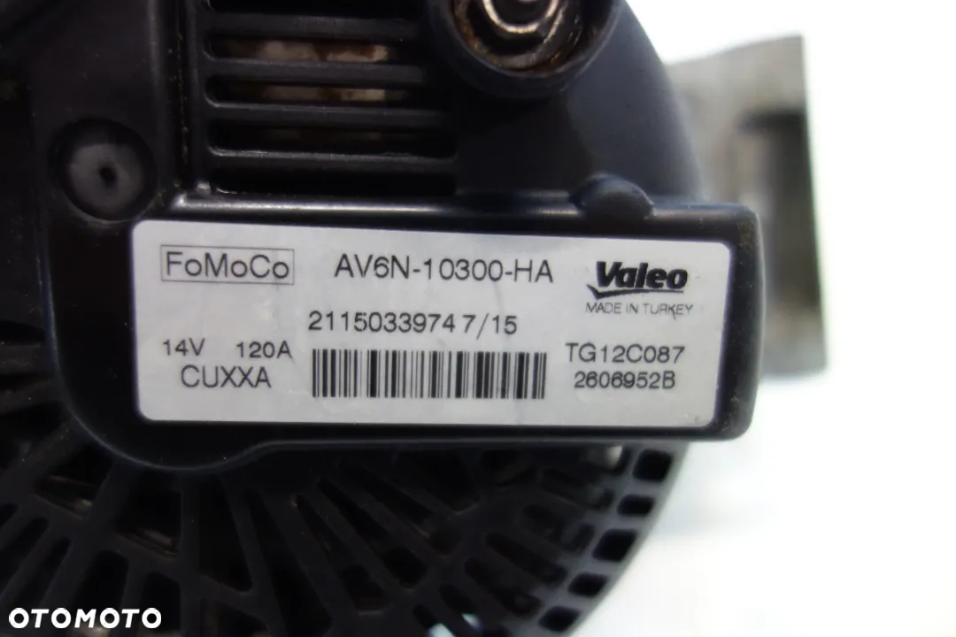 ALTERNATOR FORD FIESTA MK7 1.25 BENZYNA AV6N-10300-HA - 2