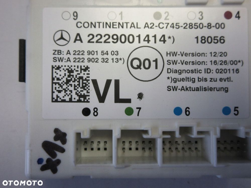 mercedes moduł sterownik a2229001414 komfortu - 3