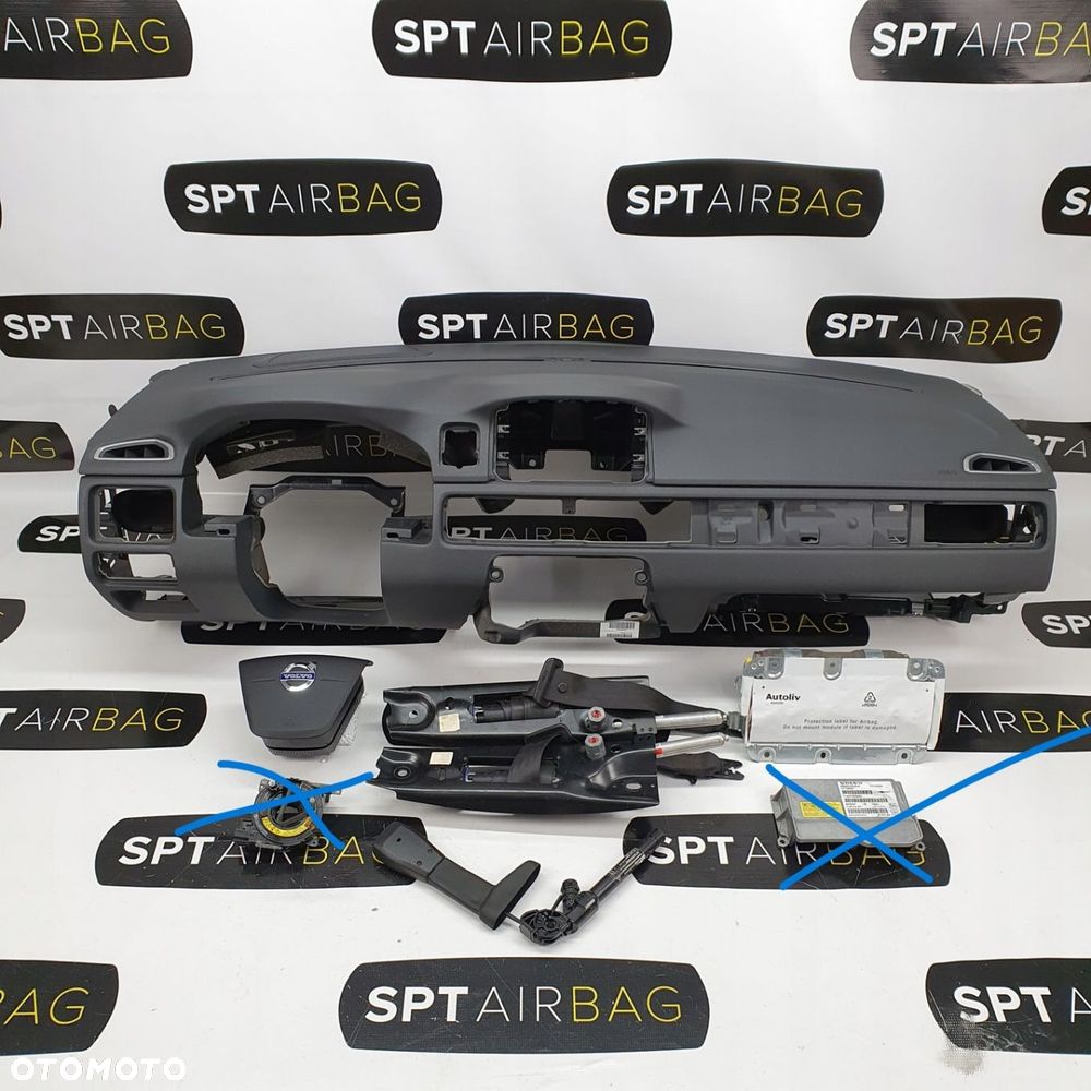 VOLVO V70 XC70 S80 LIFT DESKA ROZDZIELCZA KONSOLA KOKPIT PULPIT PODUSZKI AIRBAG AIR BAG PASY KIT SET - 1