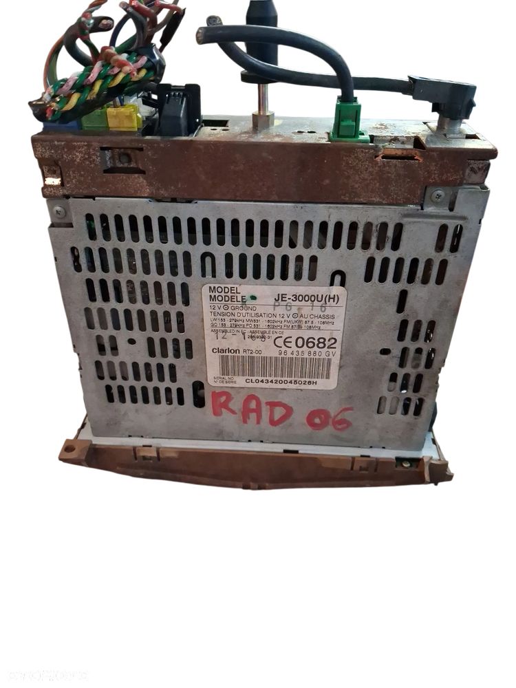 RADIO PEUGEOT 607 96435880 CLARLON - 2