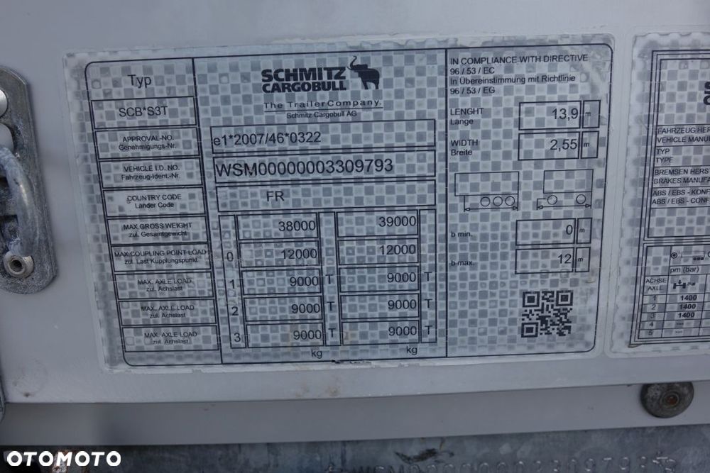 Schmitz Cargobull FIRANKA / VARIOS / OCYNK / OSIE SCHMITZ / NOWE PLANDEKI / DACH PODNOSZONY - 33