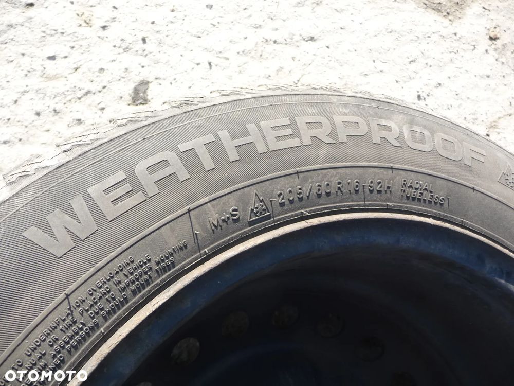 16” - NOKIAN - 205/60 , r16 cali - ZIMOWE Opony WEATHERPROOF - stan BDB - GWARANCJA !! + Możliwy MONTAŻ - 5