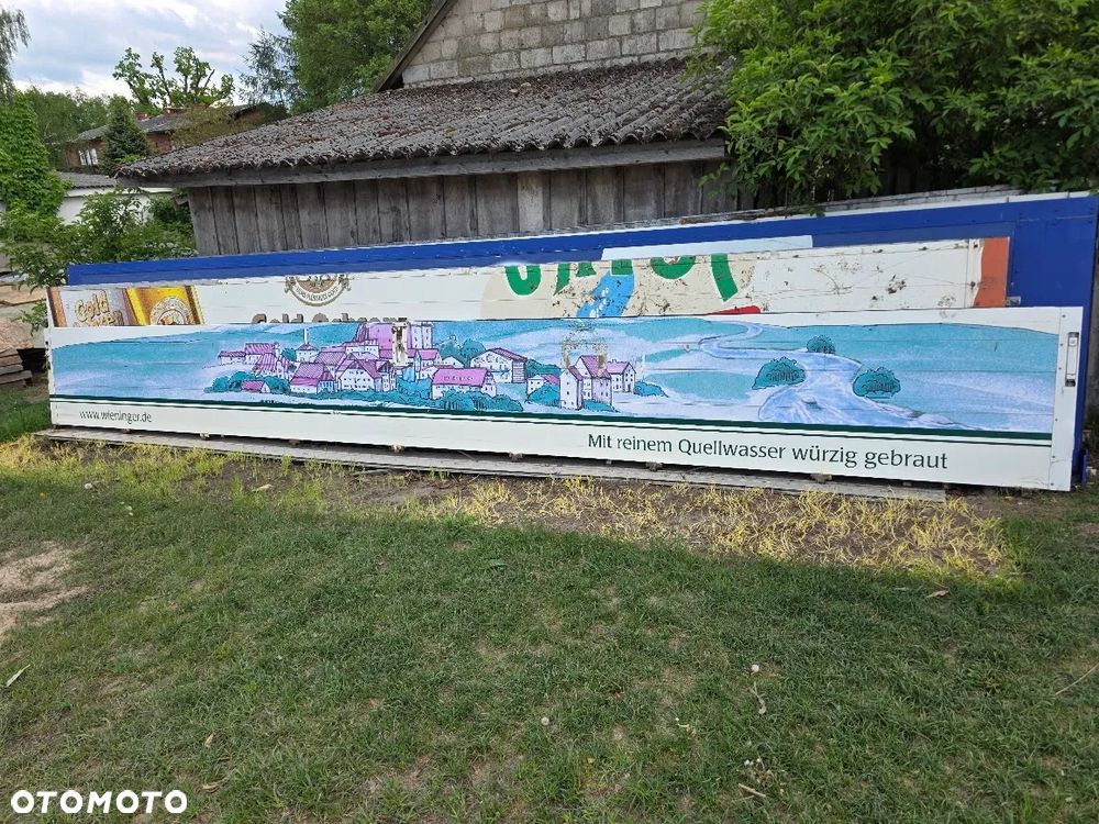 BURTY ALUMINIOWE NIEMIECKIE dł. 7,6 m wys.0,85 m NADSTAWKI - 2