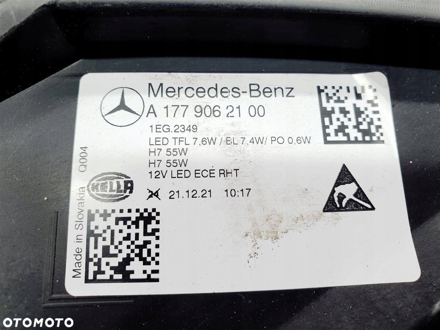 MERCEDES A KLASA W177 18r LEWA LAMPA PRZÓD ZWYKŁA Z LED ORY EU - 13