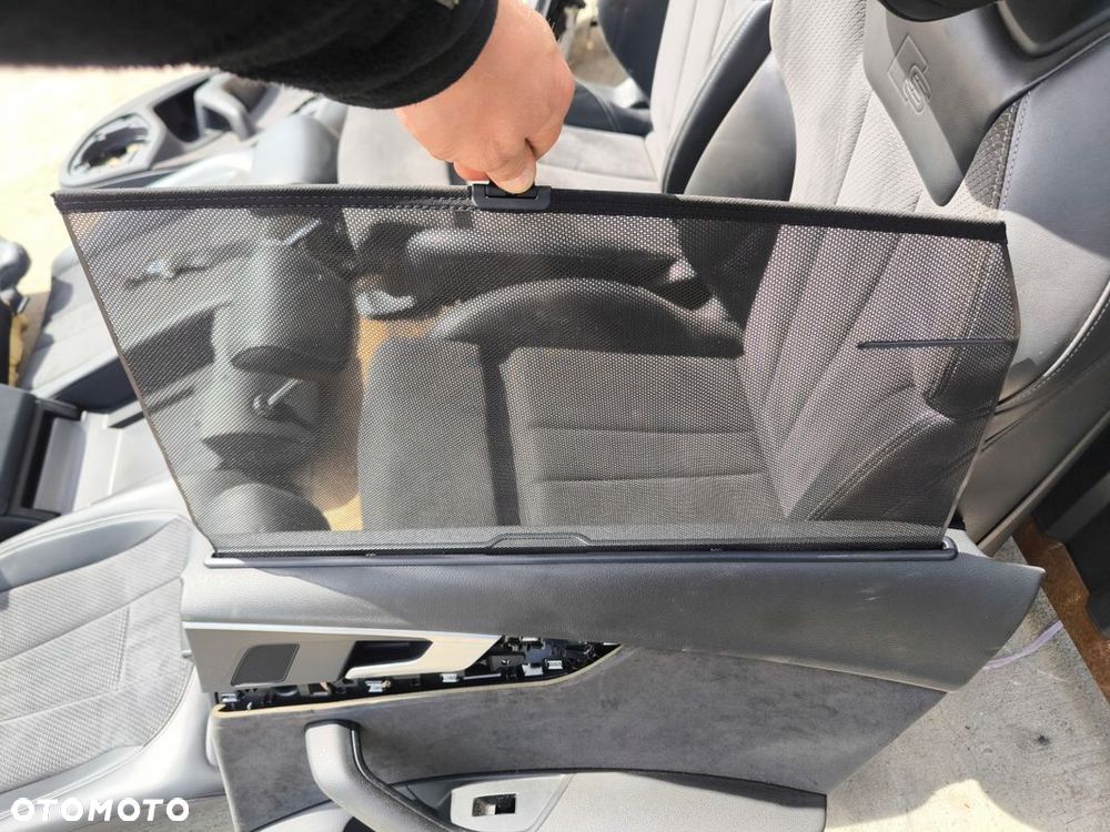 FOTEL FOTELE SKÓRA KOMPLET S LINE AUDI A4 B9 SKÓRA ALCANTARA ROLETY GRZANE - 10