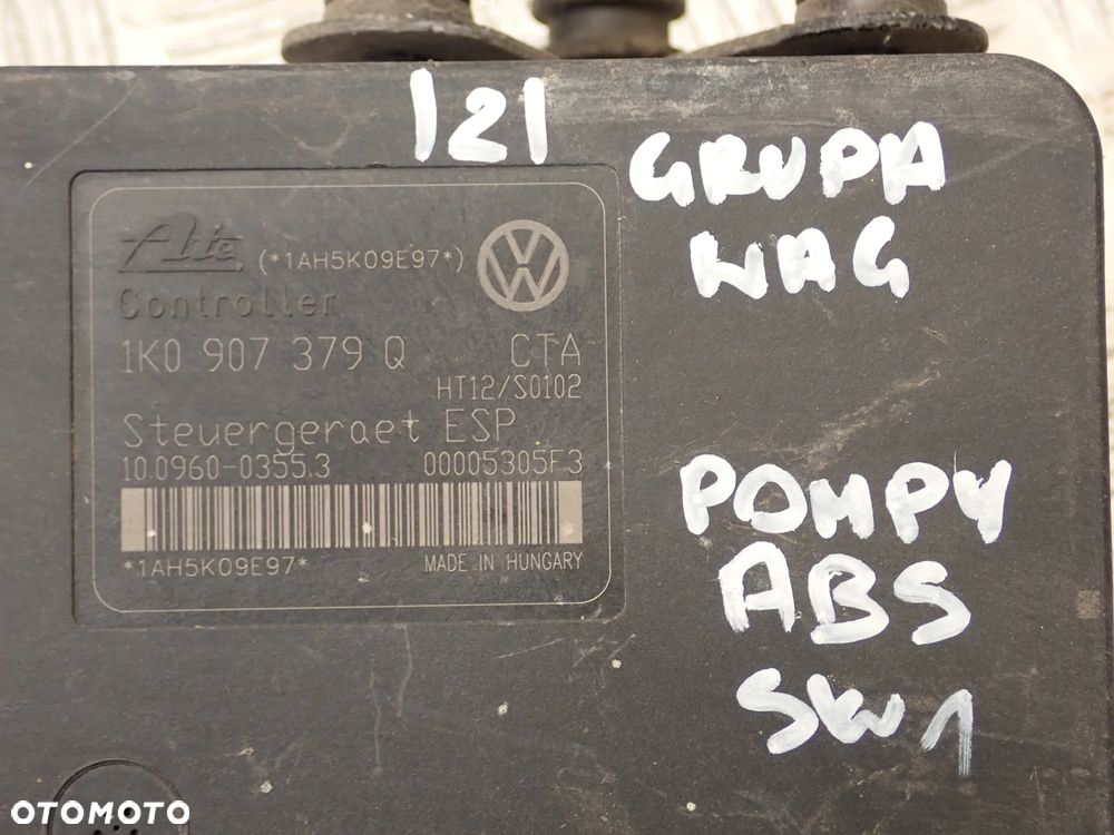 POMPA ABS - 1K0907379AC, 3Q0907379AA, 1K0907379BG, 7H0907379R, 1K0907379Q, 8R0907379L, 3Q0907379AB, 8E0927317E - 6