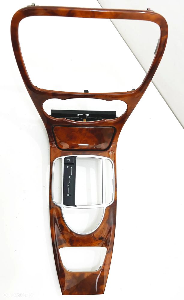 Ramka konsola środkowa popielniczka drewno dekor stan BDB OE Mercedes SL R230 W230 - 8