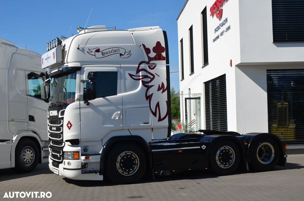 Scania R 520 / V8 / 6x2 PUSHER / SIODŁO PNEUMATYCZNIE REGULOWANE / TOPLINE / FULL AIR / SKÓRA / KLIMA P. / LED / ACC / WAGA / 5628 - 2