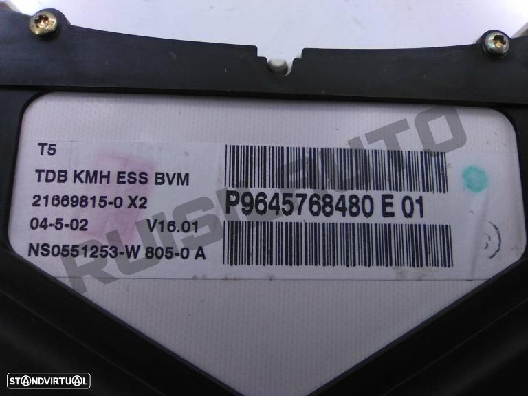 Quadrante 96457_68480 Peugeot 307 [2000_2008] 1.6 16v - 3