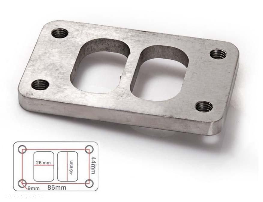 Flansza T3 TS twin scroll nierdzewna TURBO do kole - 2