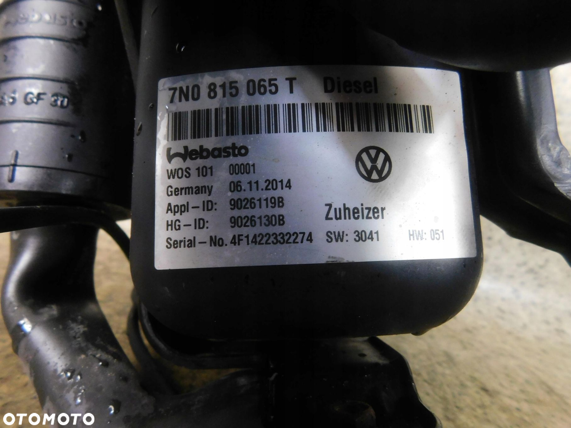 7N0815065T Thermo Top Vevo Webasto Vw Sharan Ii 2010-2022 - 3