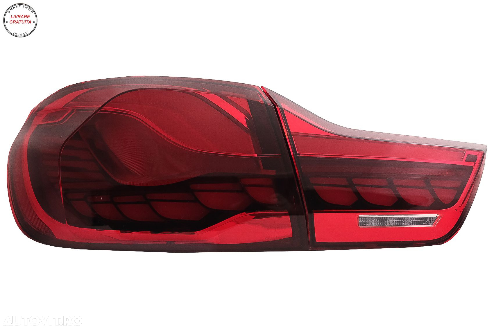 Stopuri OLED BMW Seria 4 F32 F33 F36 M4 F82 F83 (2013-03.2019) Rosu Clar cu Semnal- livrare gratuita - 16