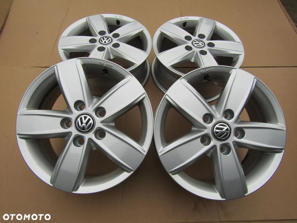 4x Felgi Aluminiowe 16 VW T5 T6 Amarok Caravelle Multivan Transporter 6,5 j 5x120 ET51 piasta 65,1 mm / 7E0071496 / ORYGINALNE - 12