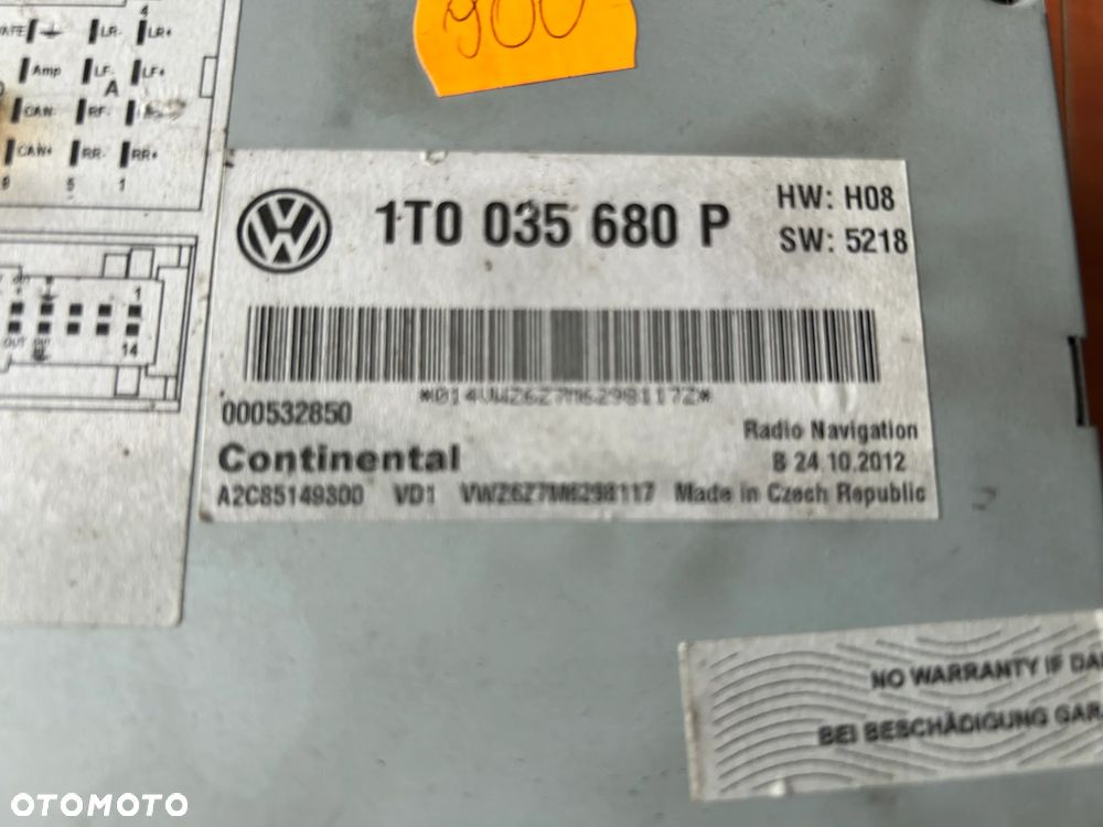 RADIO NAWIGACJA 1T0035680P VW GOLF CADDY PASSAT - 3