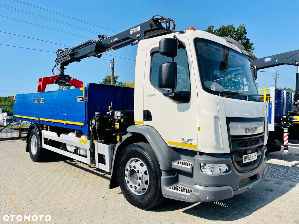 DAF CF LF 18.250 Euro 6 skrzyniowy + HDS HIAB 122 // 4x2 // manual // klima // resor // Anglik !!! // kran Krane żuraw dzwig - 5