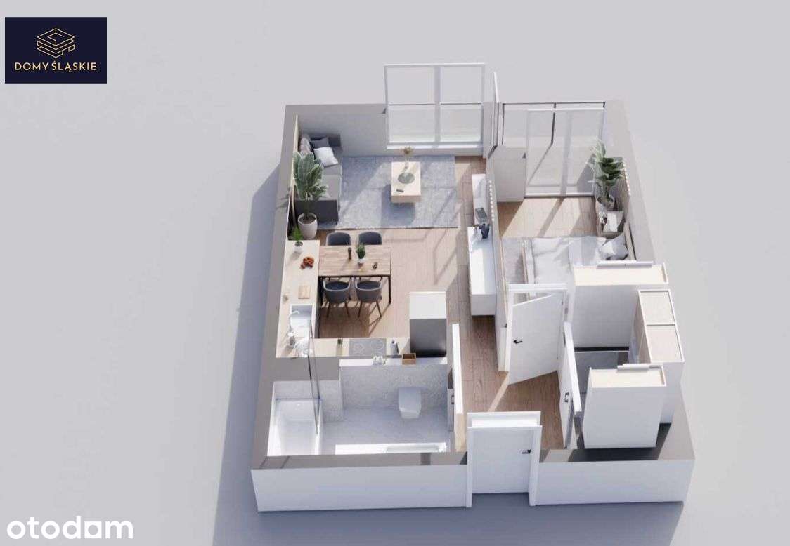 B7 - 2 pokoje + pom.gosp + balkon