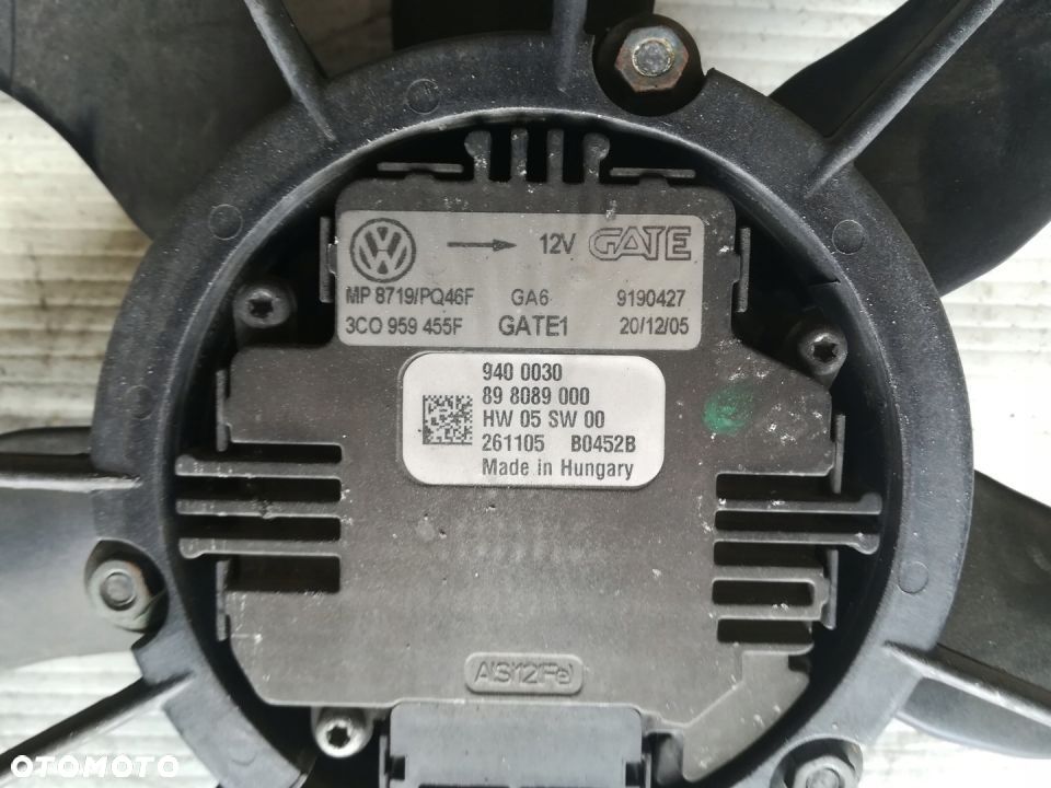 VW PASSAT 2.0 FSI WENTYLATOR CHŁODNICY 13205947 - 3