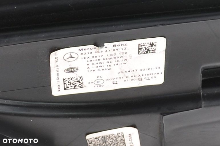 MERCEDES KLASA E W213 16 FULL LED A2139064704 Lewy Przedni Oryginał - 10