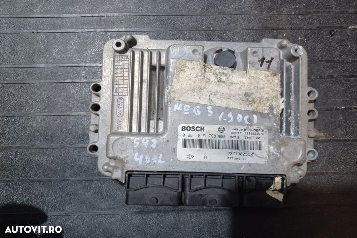 Calculator motor ECU 0281015798  237100055 - 1.9 DCI 0281015798  2371 - 1