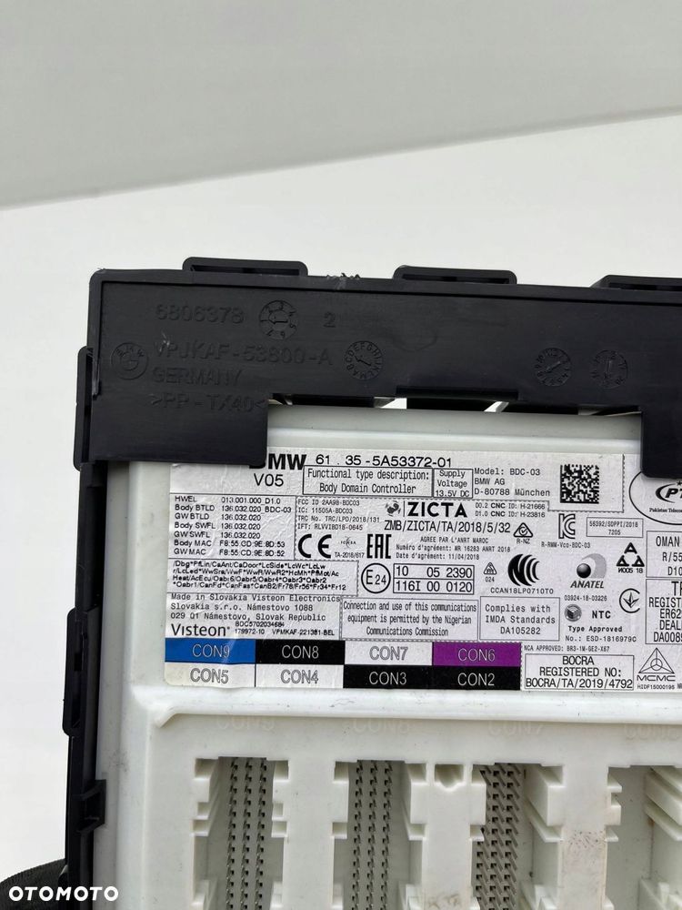 BMW 5 G30 G31 MODUŁ STEROWNIK FEM BDC 5A53372 - 2